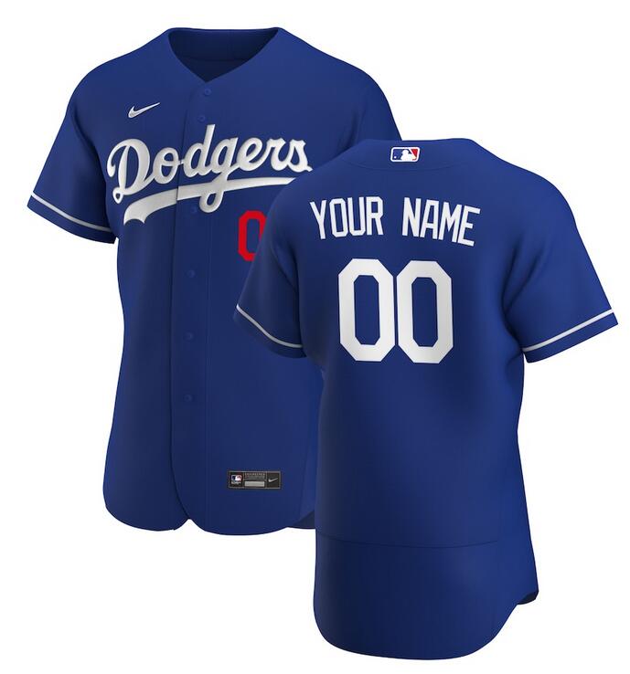 Men Los Angeles Dodgers Nike Royal 2020 Alternate Authentic Custom MLB Jersey